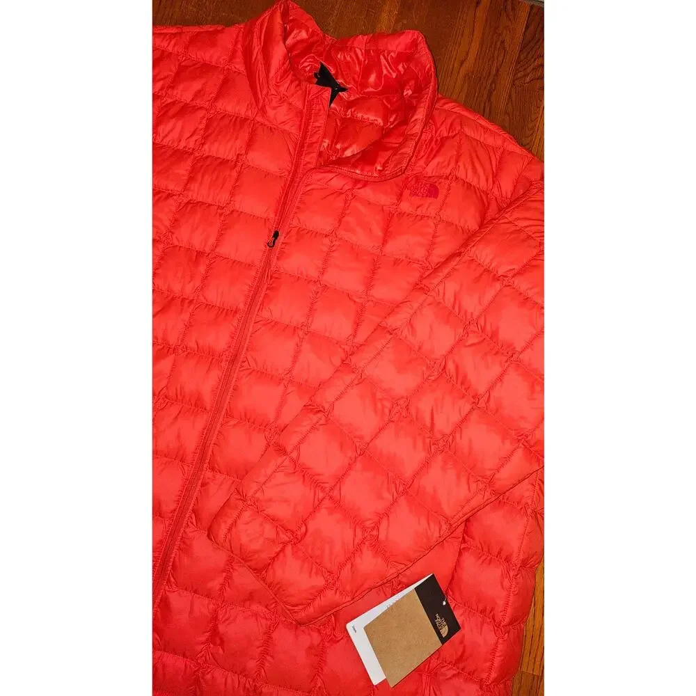 NWT North Face thermoball Eco puffer Jacket Big and Tall 5X Firey red ORANGE‎